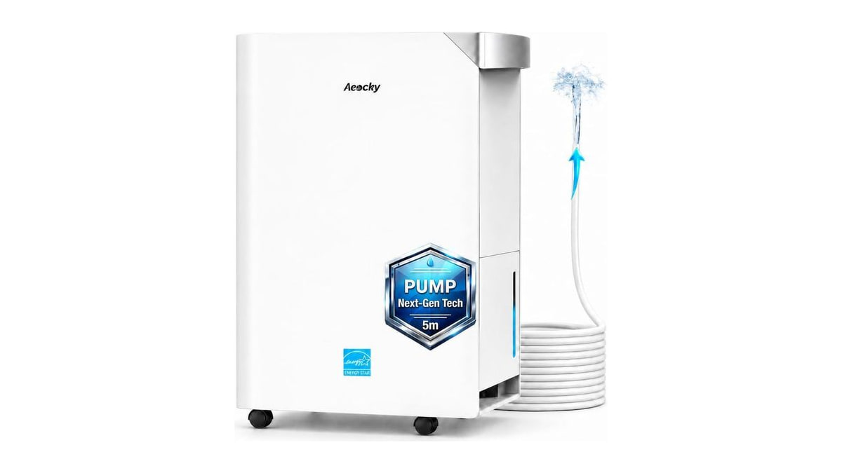 AEOCKY Dehumidifier with Pump (White, 140 Pint/D (Pump))