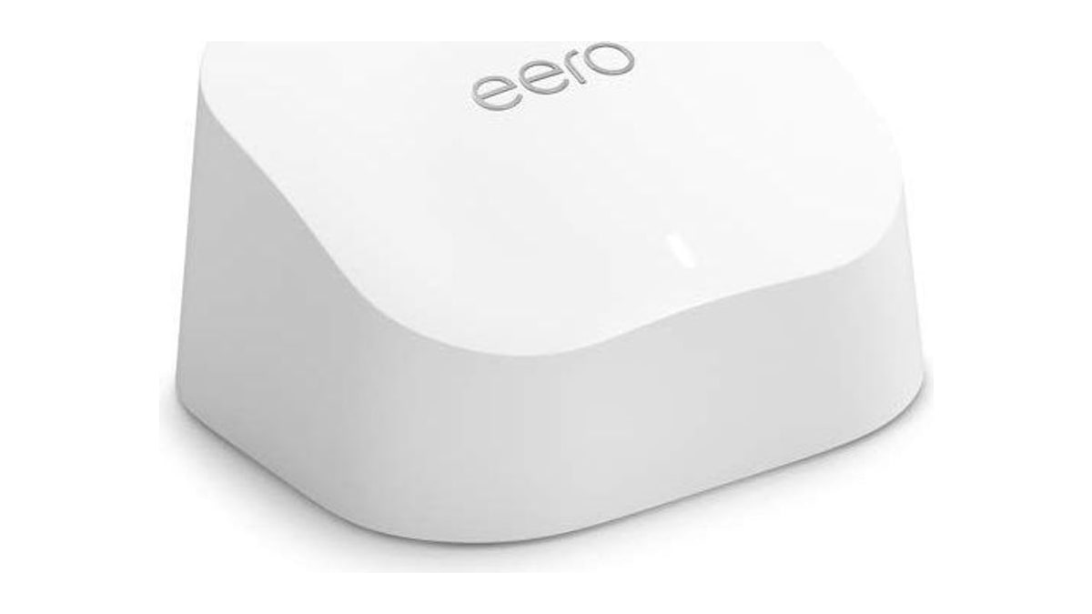 Amazon eero 6 mesh wifi router - Supports internet plans up to 900 Mbps, Coverage up to 1,500 sq. ft., Connect 75+ devices, 1-pack