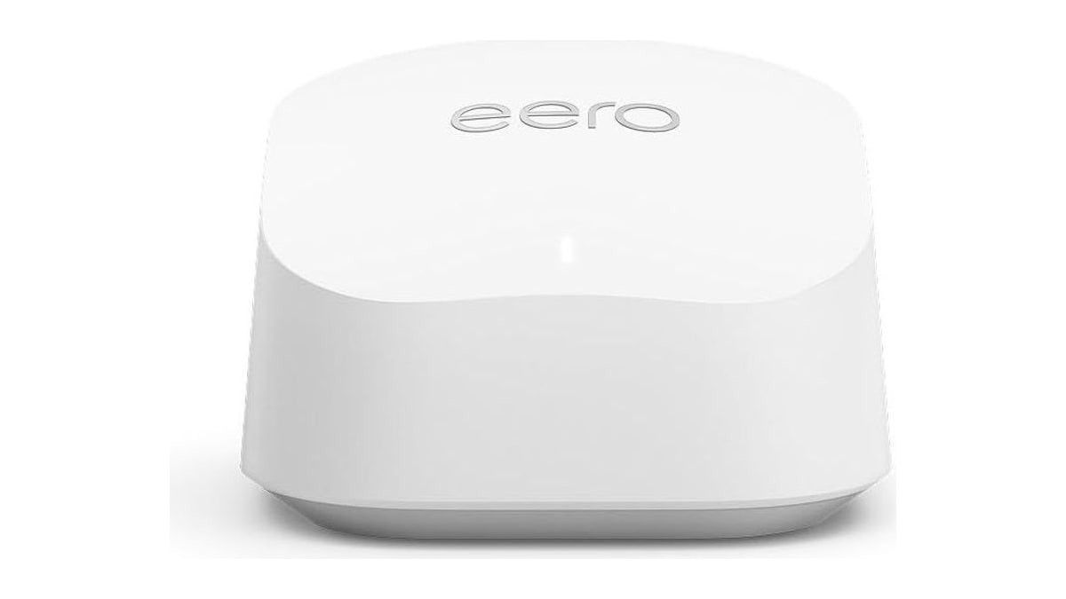 Amazon eero 6+ mesh wifi router - Supports internet plans up to a Gigabit, Coverage up to 1,500 sq. ft., Connect 75+ devices, 1-pack