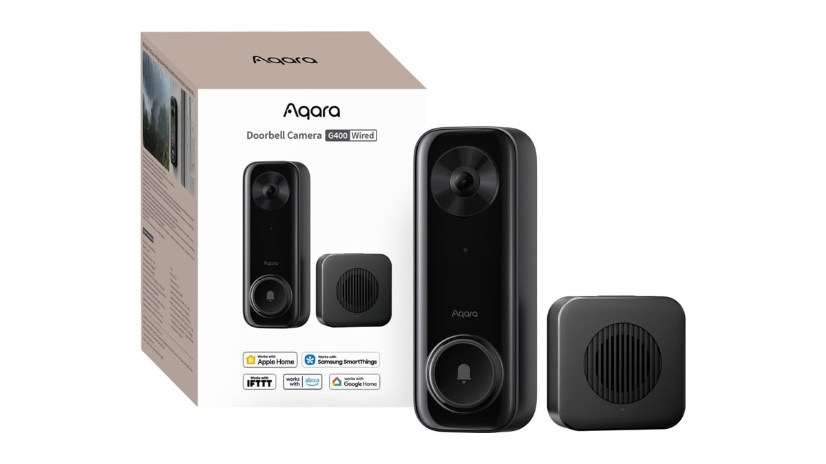 Aqara Doorbell Camera G400 with Chime, Wired/PoE, HomeKit Secure Video,IP65