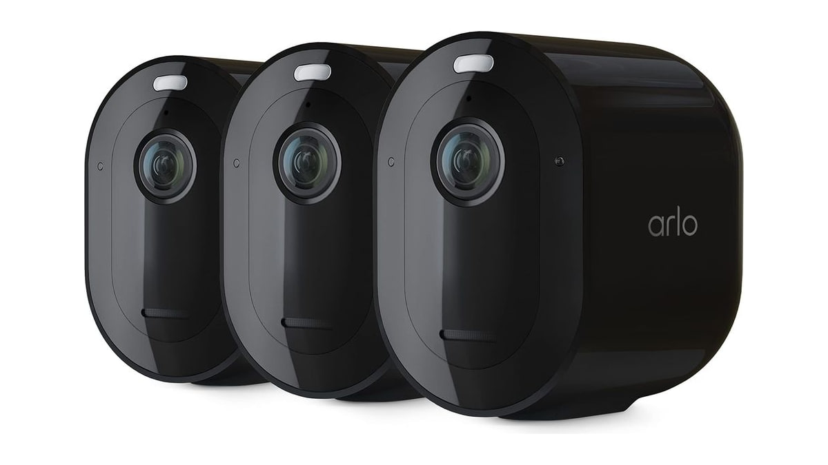 Arlo Pro 5S - Wireless Security Camera 2K HDR - 3 Cameras, Black