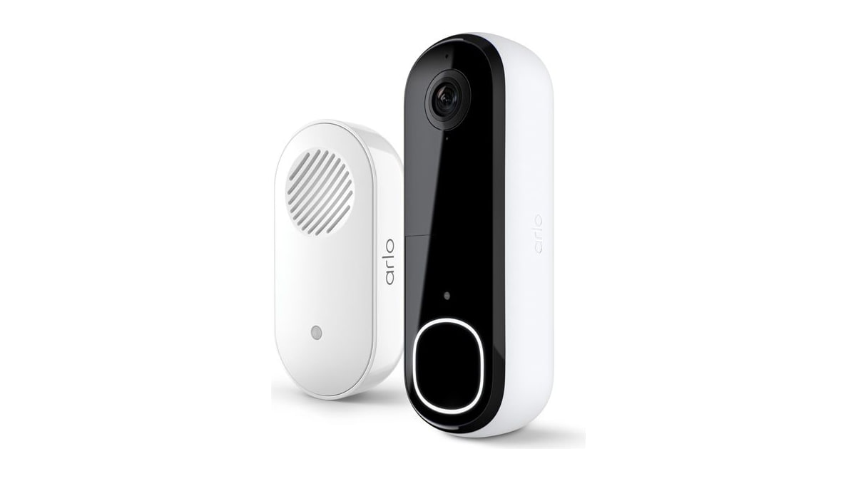 Arlo Video Doorbell 2K (2nd Gen) Wireless or Wired - 1-Cam + Chime