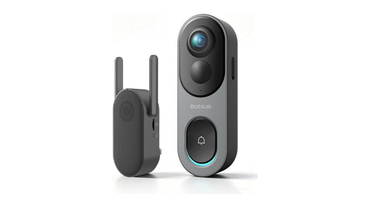 BOTSLAB 5MP Doorbell Camera Wireless, No Subscription, 32GB SD Card