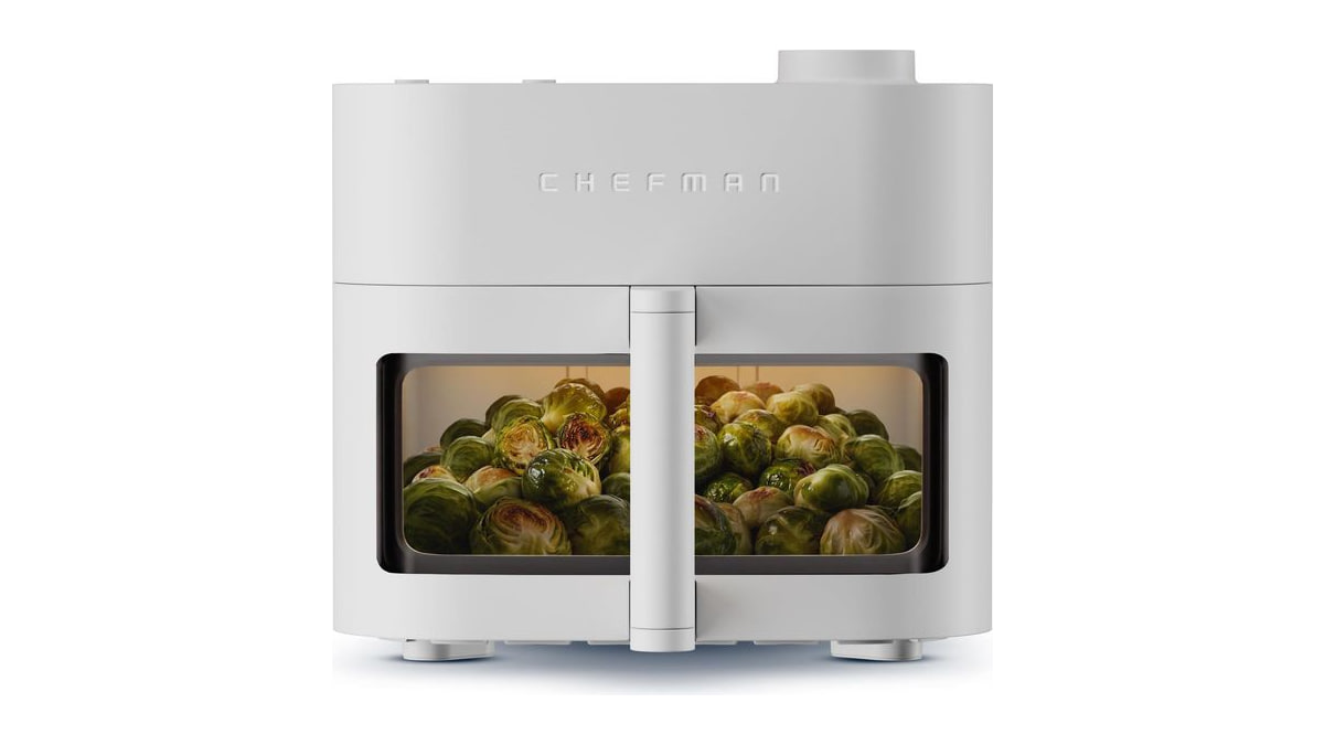 Chefman Crispinator Air Fryer 7-in-1 with 8 Qt Capacity, 450°F Max Temp & TurboFry Pro Technology for Fast, Even Results, Bake, Broil, Dehydrate, View
