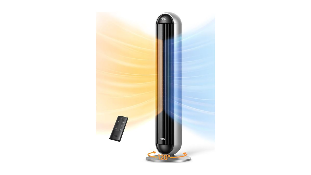 DREO 42" Space Heater Large Room, 25dB Heater and Fan Combo with Remote