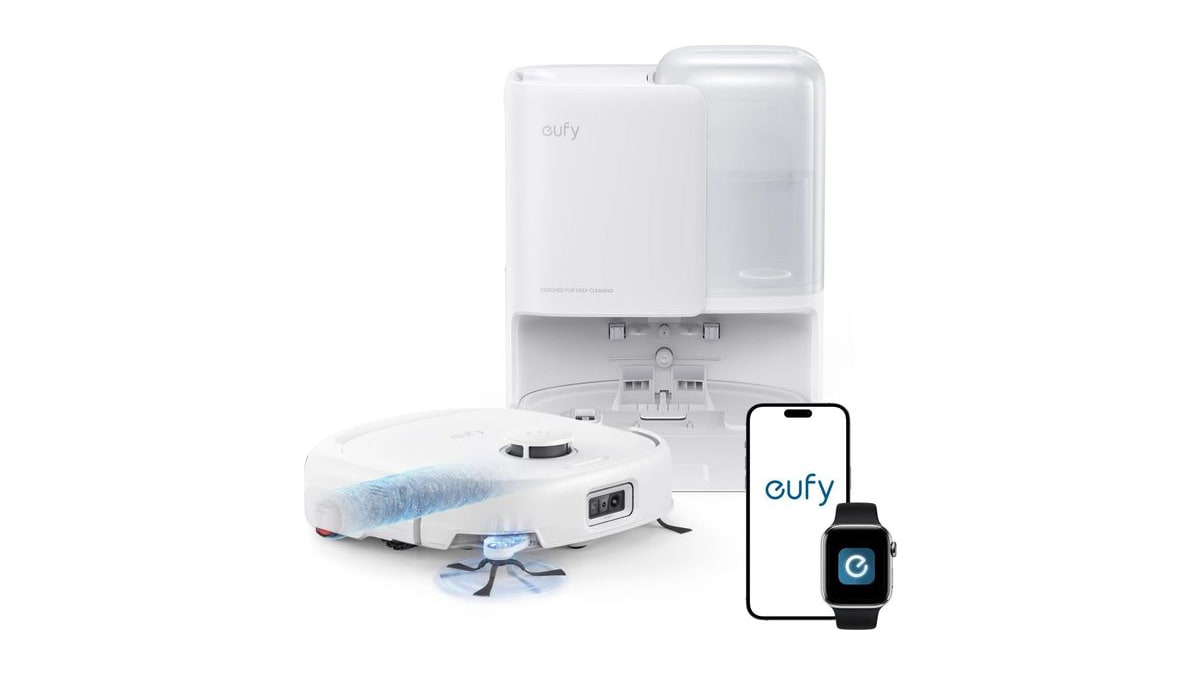 eufy E25 Robot Vacuum and Mop Combo, 20,000 Pa, HydroJet Roller Mop