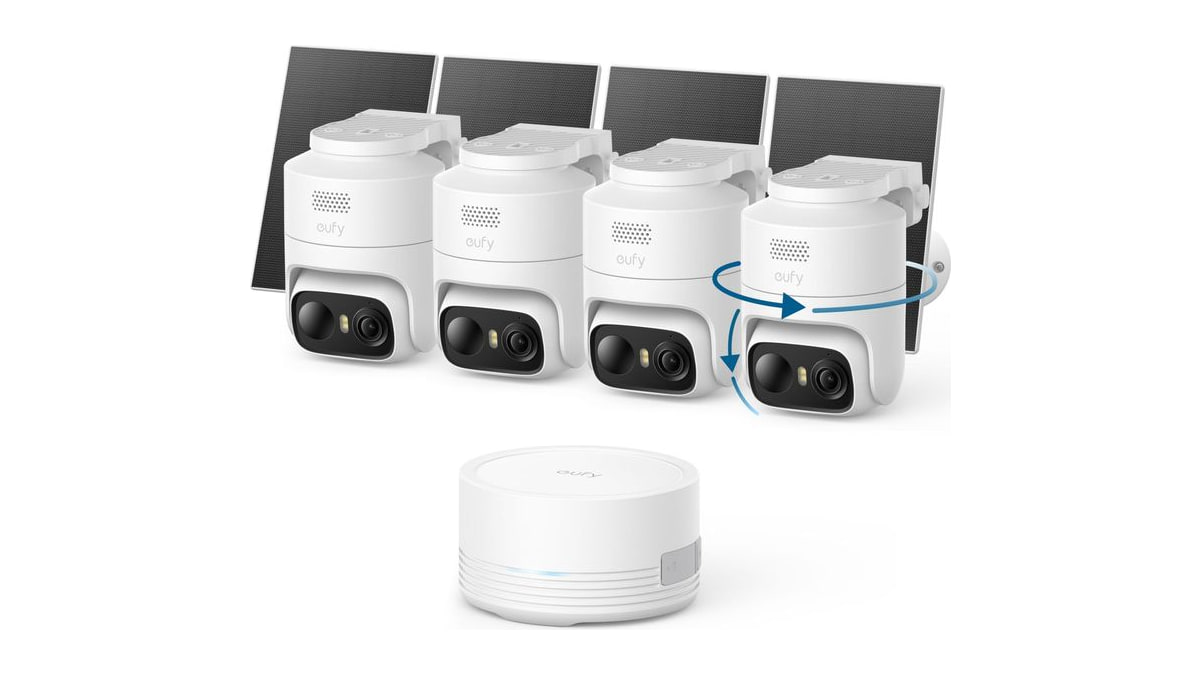 eufy Security eufyCam C37 4-Cam Kit, 360° Pan&Tilt Auto Tracking