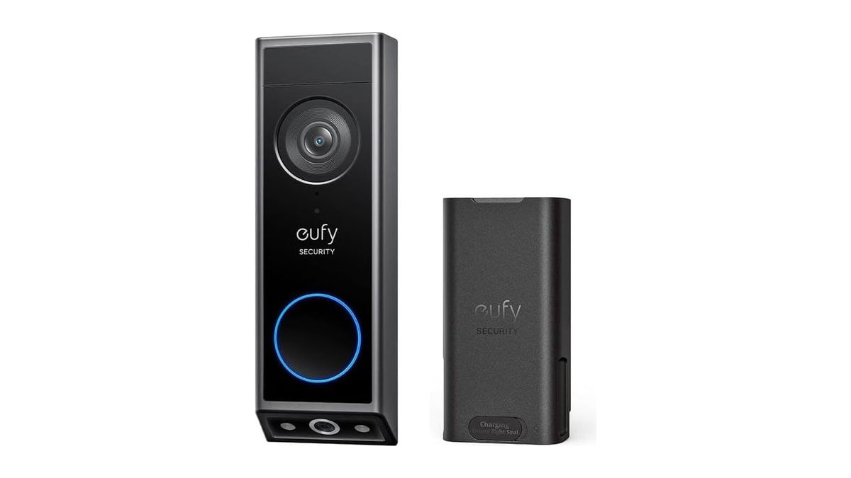 eufy Security Video Doorbell E340 Kit with Battery, 2K FHD, Built-in 8GB