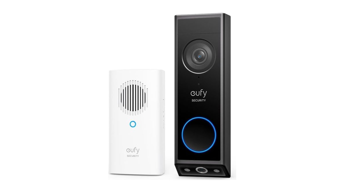 eufy Security Video Doorbell E340 Kit with Chime, 2K FHD, Built-in 8GB