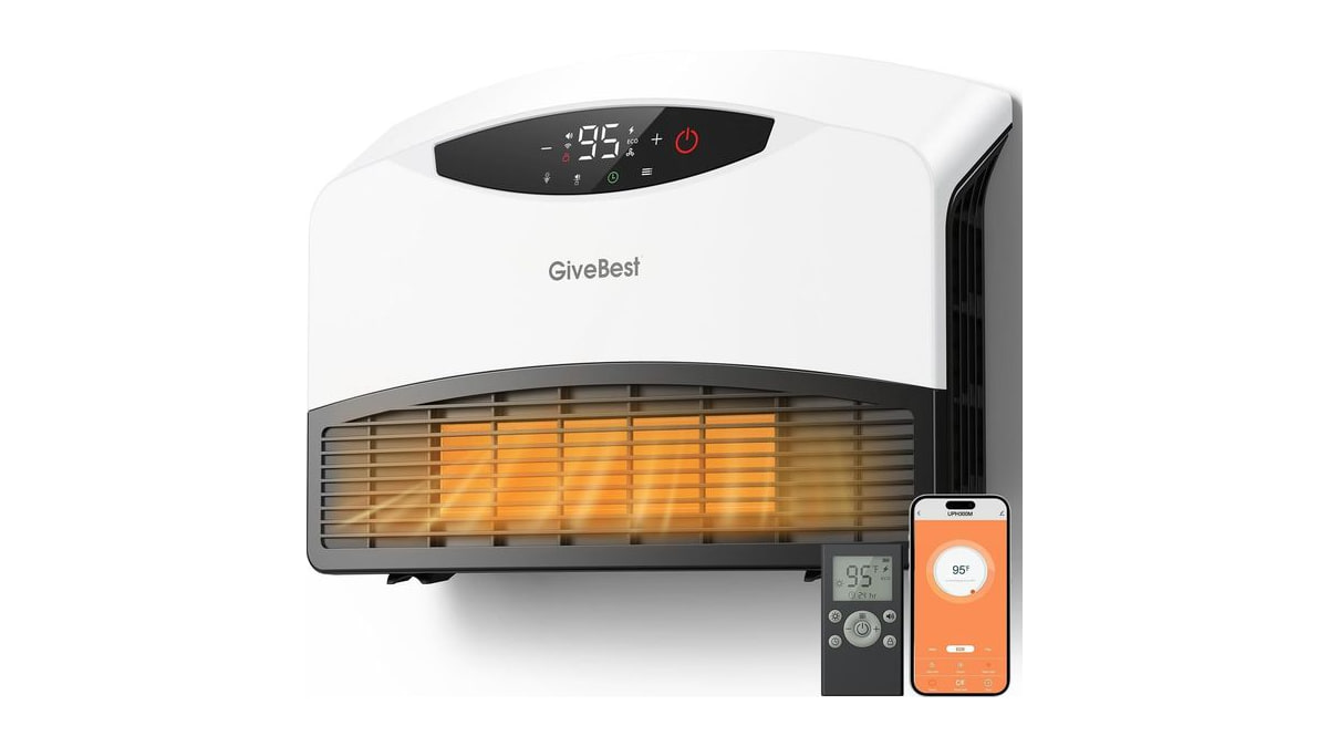 GiveBest Smart Wall Heater, 1500W Space Heaters for Indoor Use, Large Room