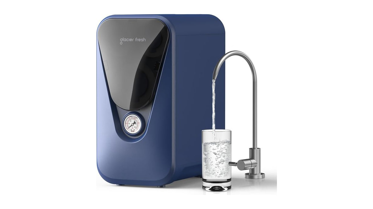 GLACIER FRESH GFU03 Electric-Free Reverse Osmosis Water Filter 800 GPD