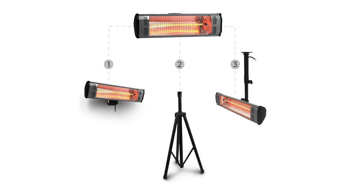 Heat Storm Tradesman 1500 Watt Infrared Heater Tri-mount Combo, Remote