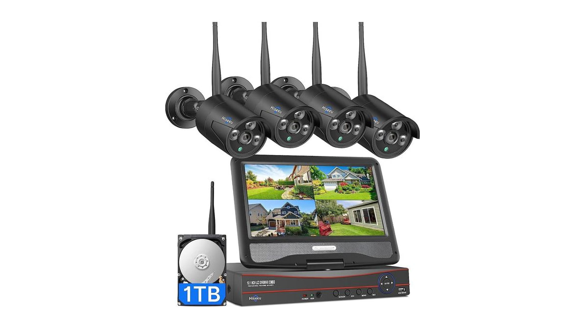 Hiseeu 5MP Home Security Camera System Outdoor, 2.4G/5G Wireless WiFi Pro