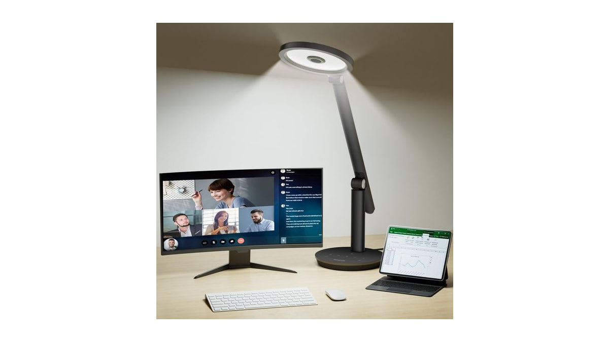 Honeywell H6 Desk Lamp for Home Office, Dimmable Reading Table Light, Black