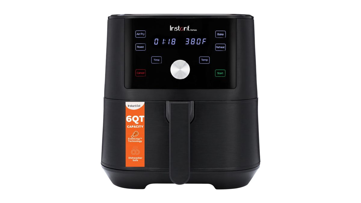 Instant Pot Vortex XL 6 Qt 4-in-1 Air Fryer, Black