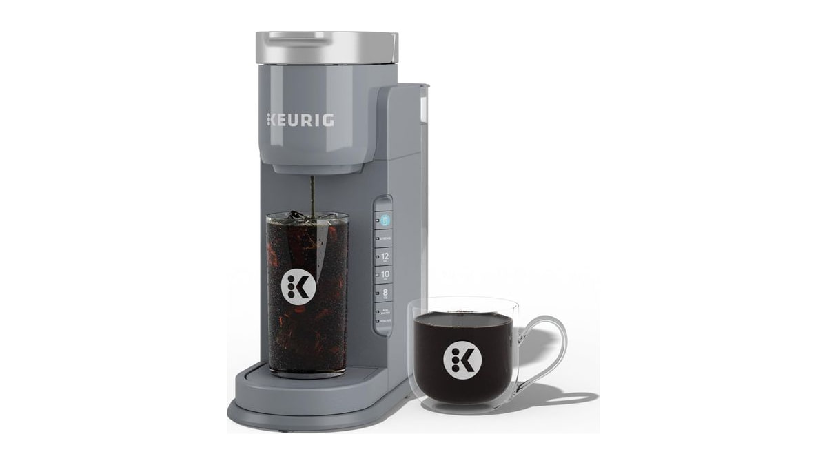 Keurig K-Iced Coffee Maker, Single Serve K-Cup Pod Iced Coffee Maker, With Hot and Cold Coffee Capabilities, Brews Any K-Cup Pod, Gray