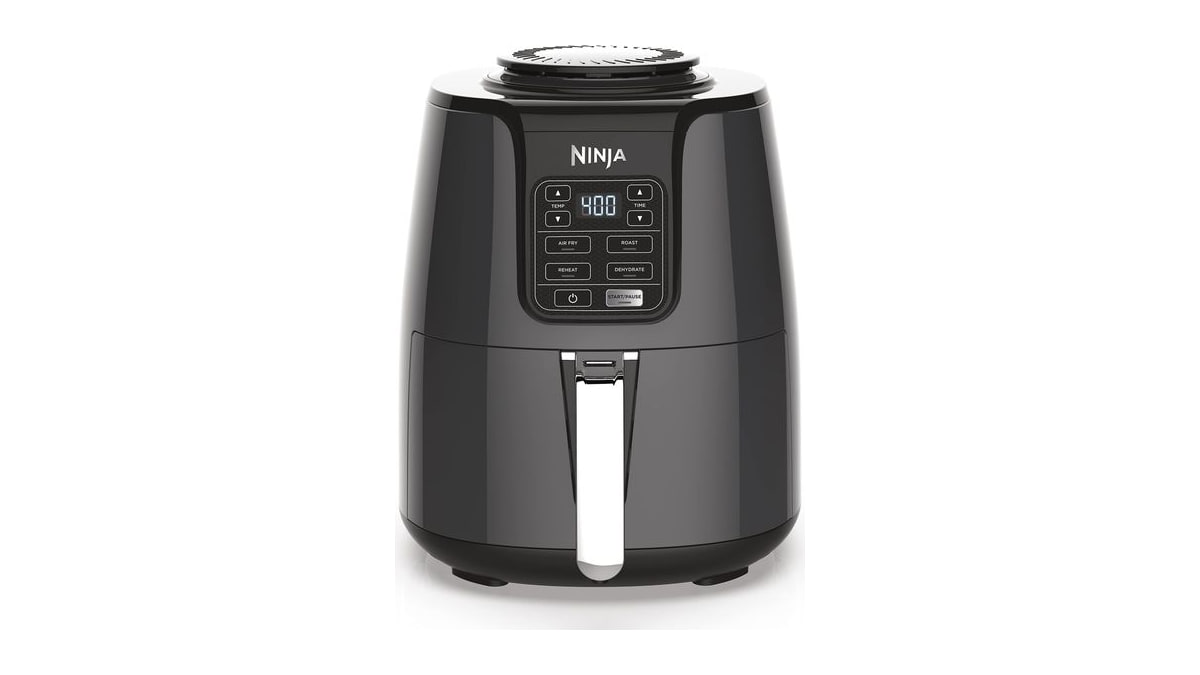 Ninja AF101 Air Fryer, 4 Qt Capacity, 4-in-1 Crisp, Roast, Reheat, Dehydrate, Dishwasher Safe Parts, 105°F-400°F, 1550 Watt, Grey