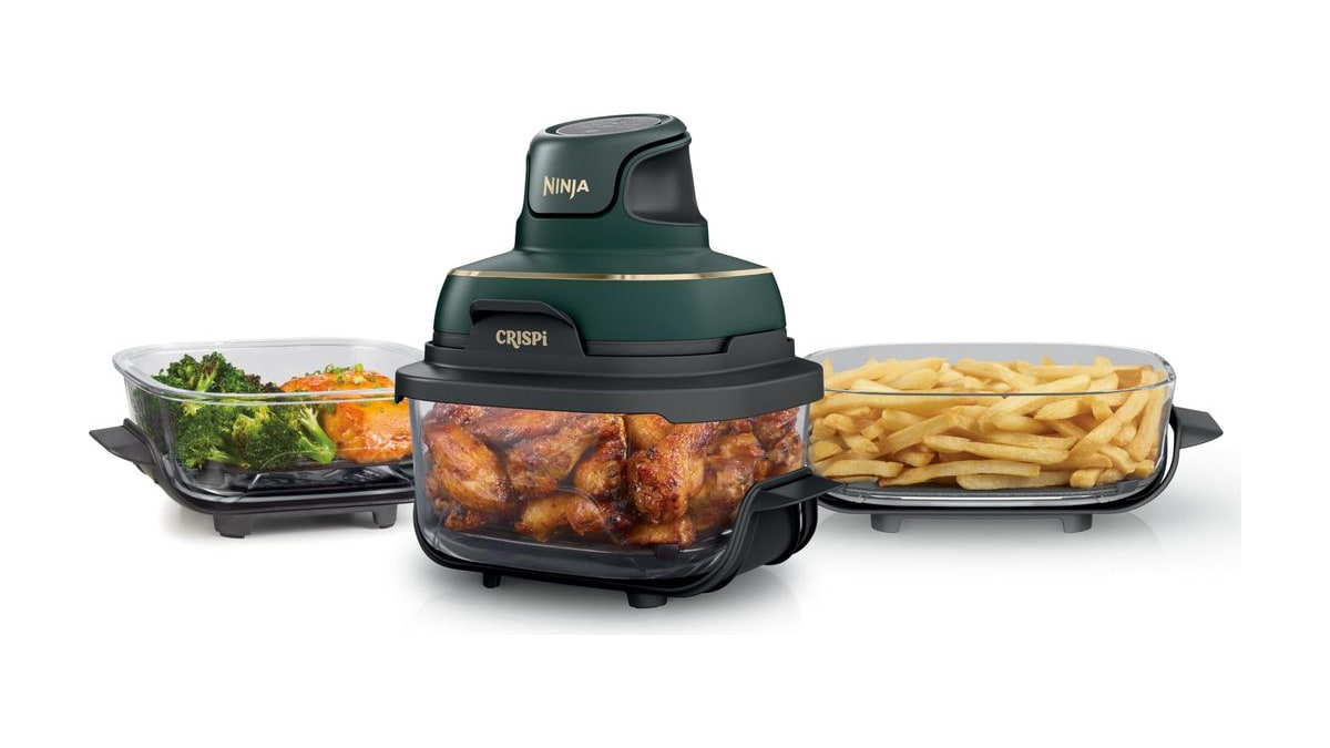 Ninja Crispi Glass Air Fryer, 5-in-1, Emerald, FN103BF
