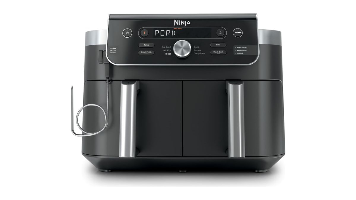 Ninja DualZone Air Fryer, 10 Qt Smart, 6-in-1, Grey, DZ950
