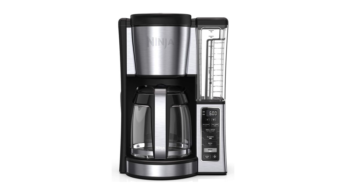 Ninja Fresh Brew Coffee Maker, 12 Cup Glass Carafe, Stainless Steel, CE251