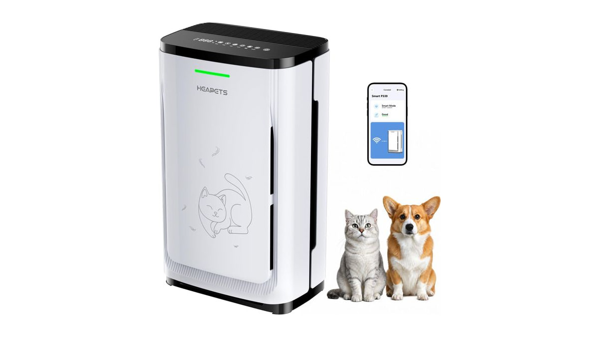 Pet Air Purifier Large Home 4200 sq ft, Suck up Floating Cat Dog Hair Dander, 7-Stage H13 HEPA Anion Activated Carbon Filter, Air Purifiers with APP f