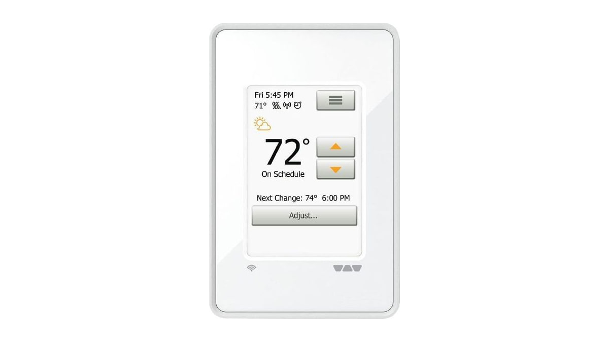Schluter Ditra-Heat-E-WiFi Programmable Thermostat - Ideal for Home Floor Heating - 3.5” Color Screen, Supports 120V and 240V Cables, Built-in Class A