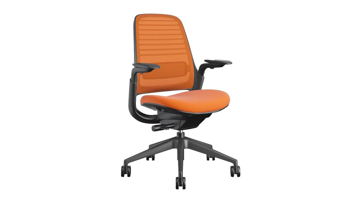Steelcase Series 1 Ergonomic Office Chair, Hard Floors, Tangerine