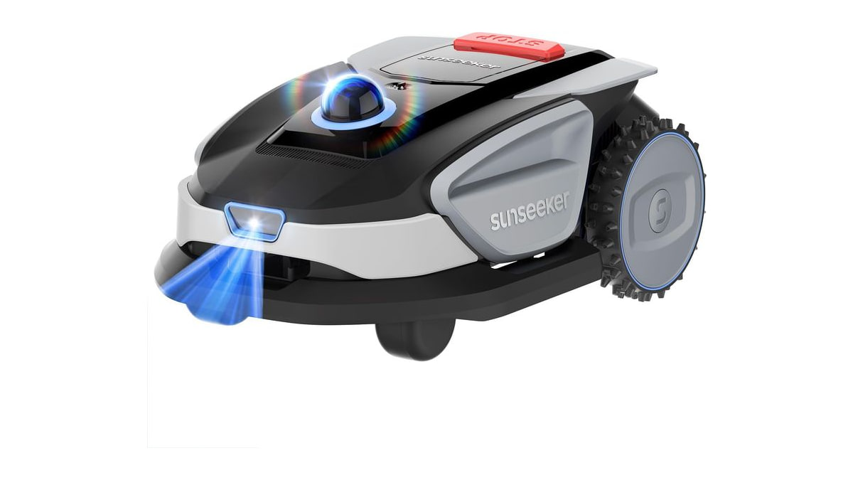 Sunseeker S4 Robot Lawn Mower, 3D LiDAR, Vision AI, 0.25 Acre, Wire-Free