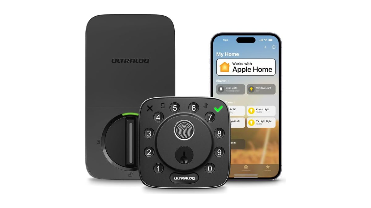 ULTRALOQ Bolt Fingerprint WiFi Smart Lock with Door Sensor, Remote Access