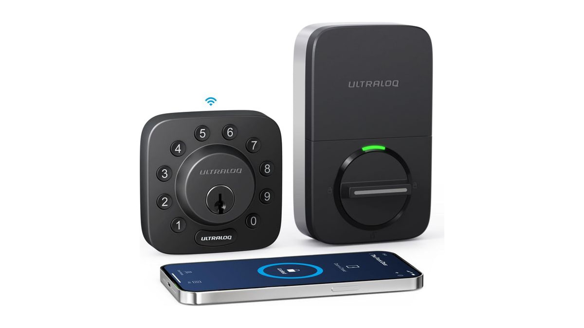 ULTRALOQ U-Bolt WiFi Smart Lock with Door Sensor, App Remote Access