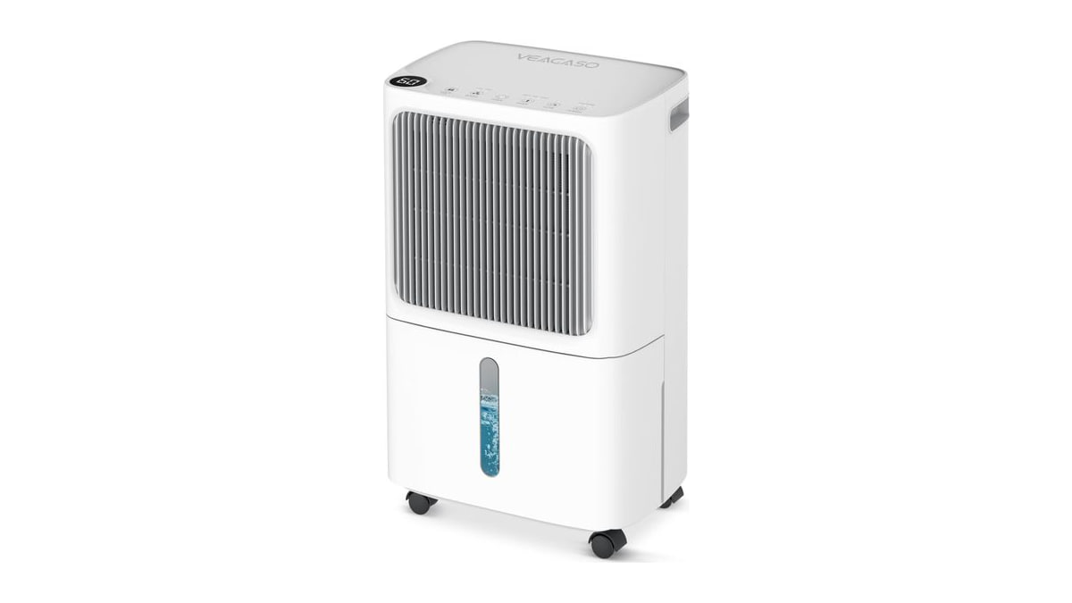 VEAGASO 34 Pint/D, 2500 Sq.Ft Dehumidifier for Basement with Drain Hose