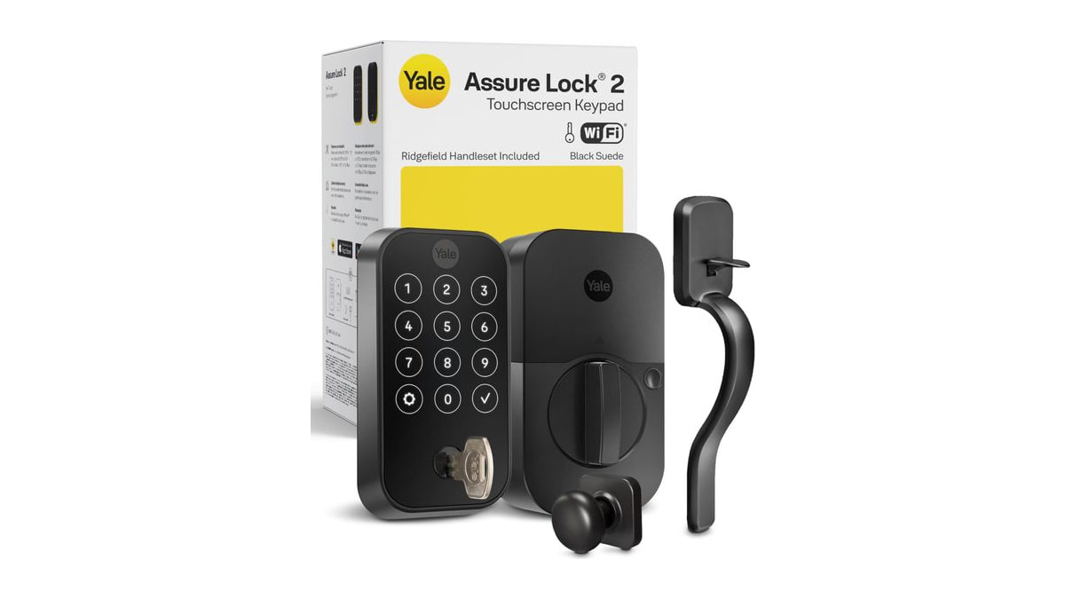 Yale Assure Lock 2 Touchscreen with Wi-Fi and Ridgefield Handle in Black Suede
