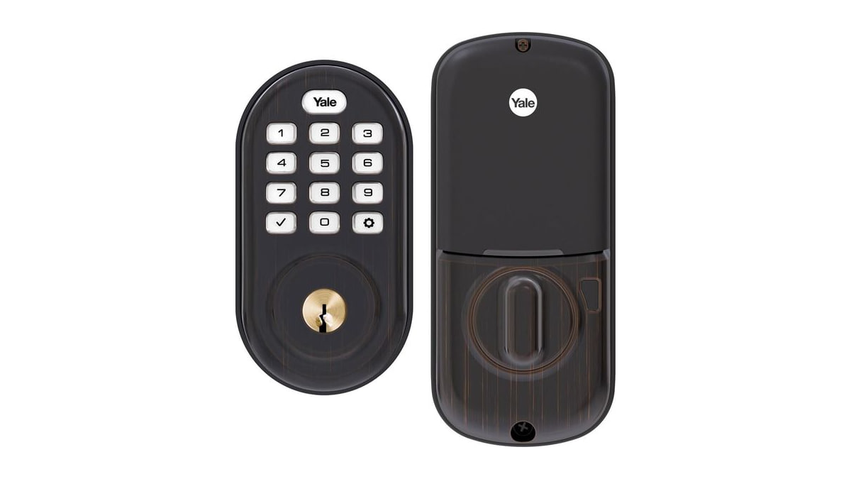 Yale Assure Lock with Z-Wave, Bronze Smart Keypad Deadbolt Lock Works with Ring Alarm, Samsung SmartThings, (Hub Required, Sold Separately), ‎ ‎YRD216
