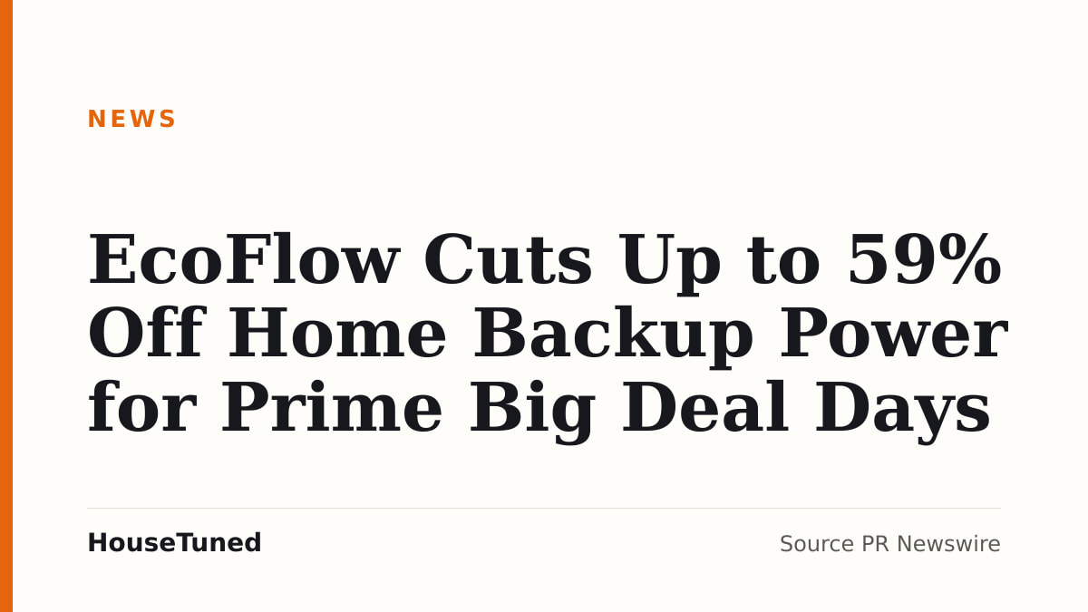 Story card naming EcoFlow Cuts Up to 59% Off Home Backup Power for Prime Big Deal Days